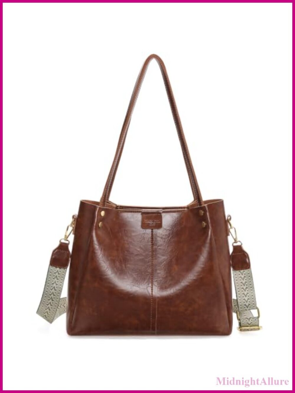Hobo Shoulder Bag Faux Leather Convertible Crossbody